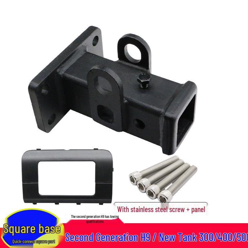 Towing Tail Hook Rack & Spare Tire Holder for Haval H9's Modified Rear Bumper