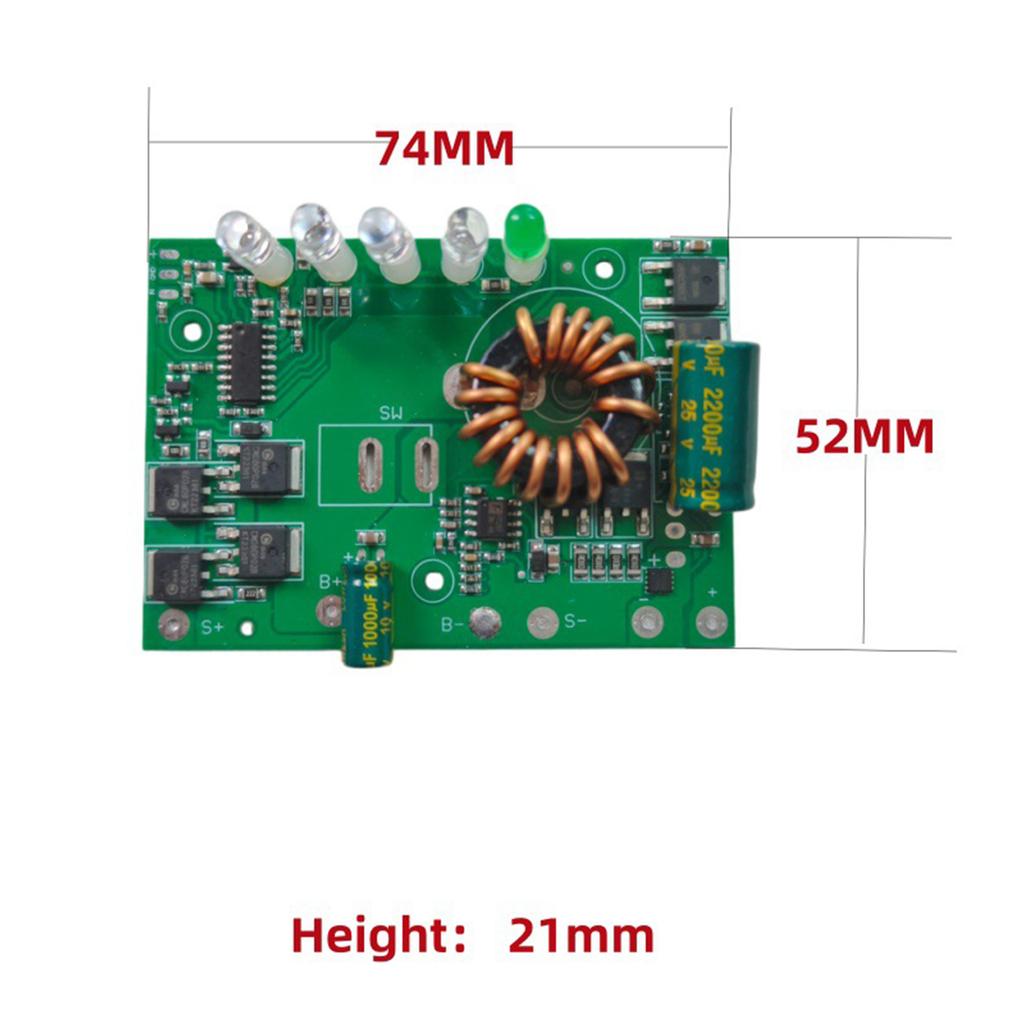 3.2V Step Up To 5V 12V 24V 5A Step-Up Power Supply Module with Overcharge Protection Solar Camera Battery Charger Board