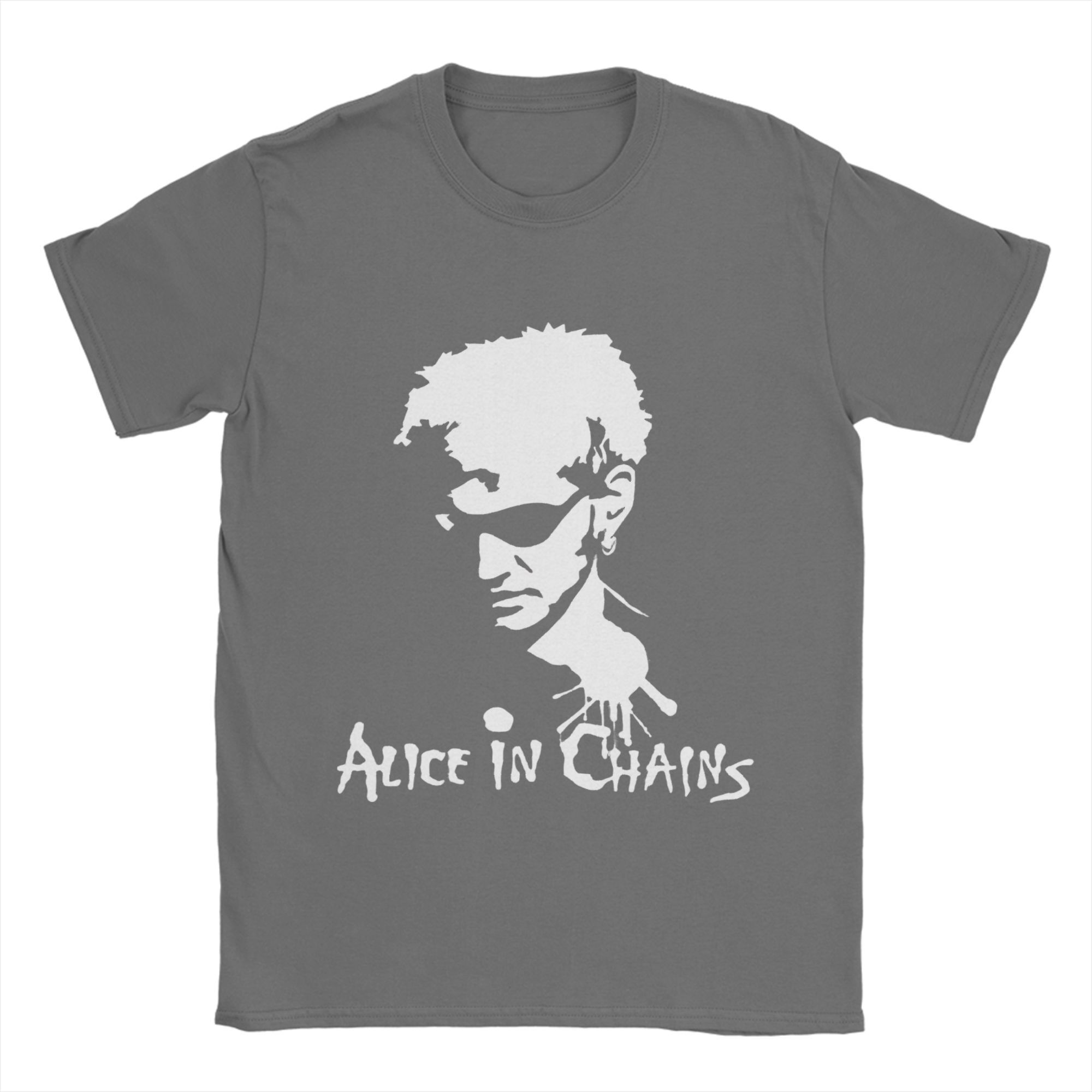 Alice in Chains Band   Herren T-Shirts  Coole T-Shirts Kurzarm Rundhals T-Shirt 100% Baumwolle 4XL 5XL Oberteile 2XL