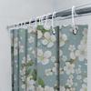 Cherry Blossom Shower Curtain Waterproof Bathroom Decorative Printed Fabric Shower Closures For Bathtubs Light Blue Color Patter