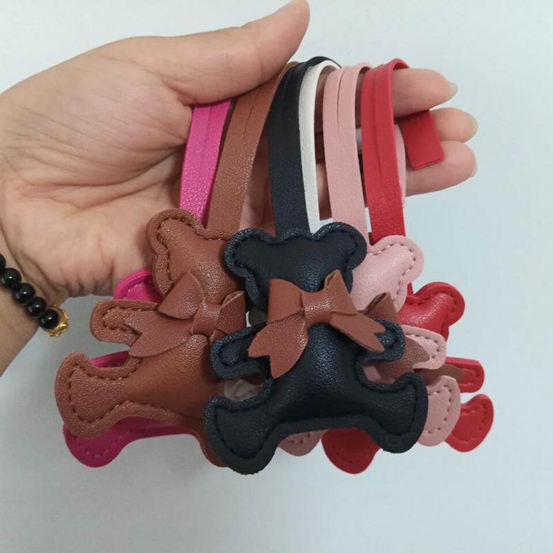 Kreslený PU přívěsek na klíče se zvířaty, roztomilý medvěd, přívěsek na klíče pro ženy, přívěsek na klíče, batoh, přívěsek, ozdoby, dárek pro dívky