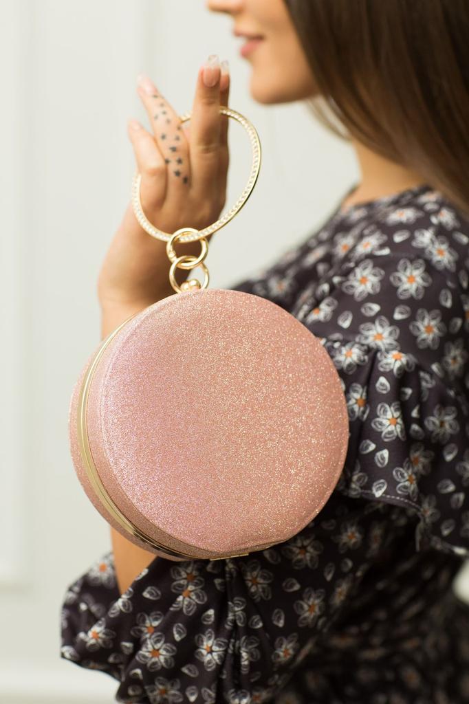 Women's Stylish and Useful Evening Dress Bag Bracelet Red Suede Evening Bag