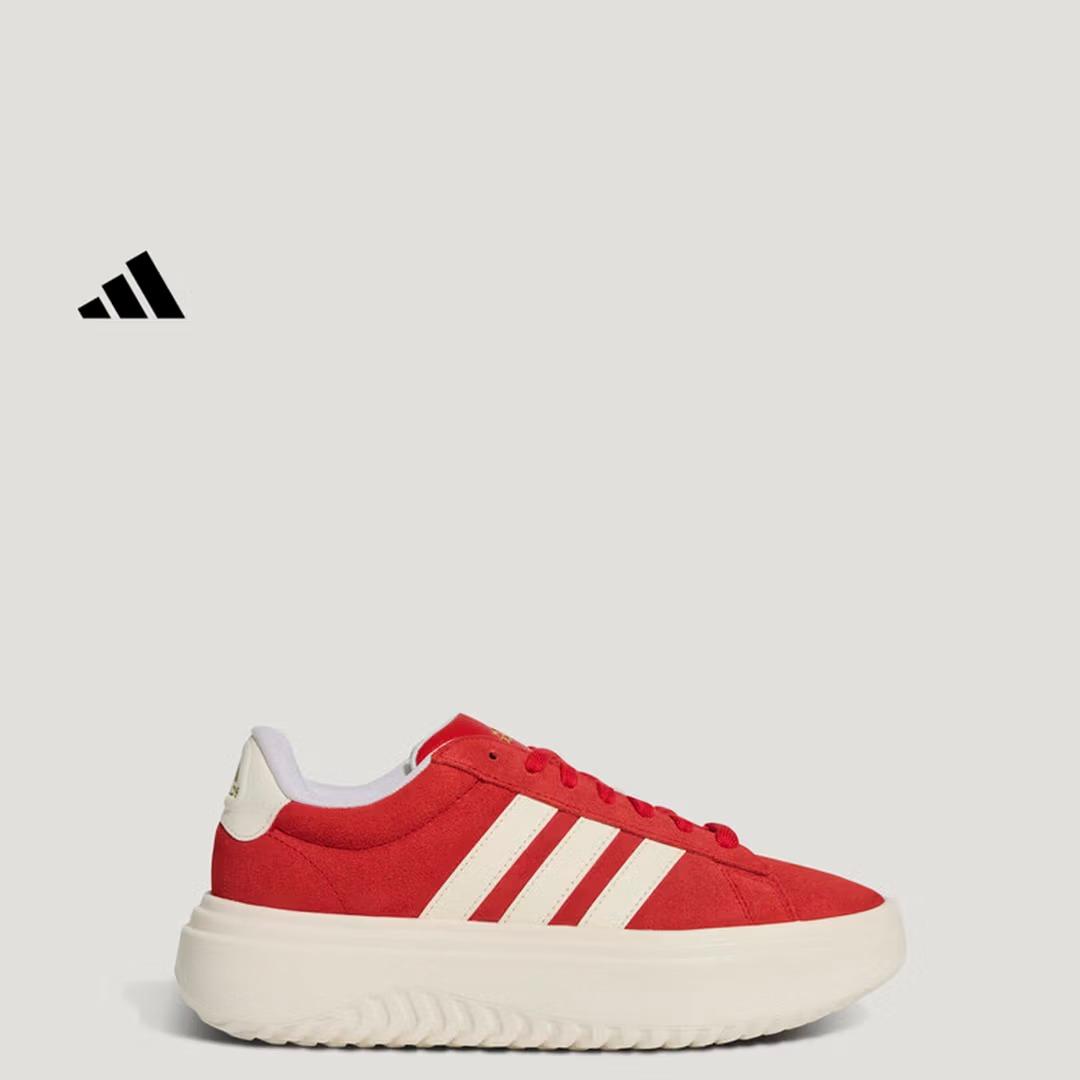 

Adidas GRAND COURT PLATFORM Обувь на толстой подошве Повседневные кроссовки Женские Adidas KJ2065 35.5 красный