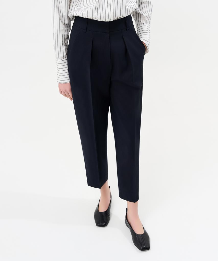 Laneonkyulleoseu Curved Wide Pants_Navy