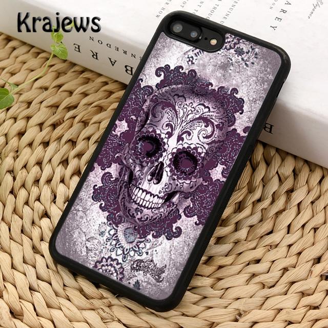 

Krajews Skull with dimand eyes Soft Phone Case Cover For iPhone 17 Air 16 15 14 plus 11 12 13 pro max Plus coque Fundas iPhone 13