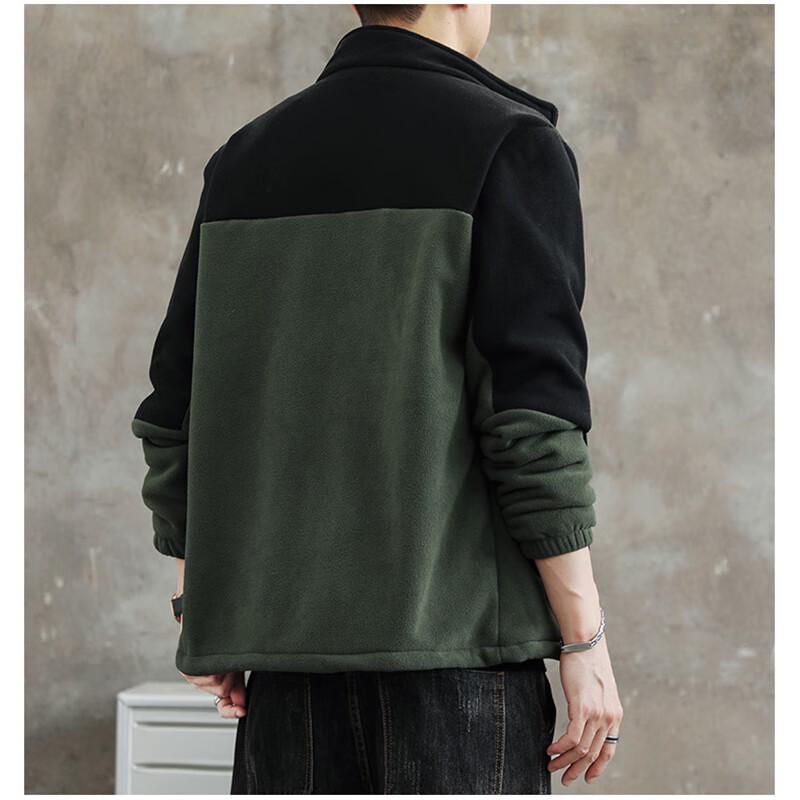 Pierre Cardin Men's Autumn/Winter Fleece-Lined Stand-Collar Jacket