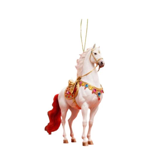 Horse Pendant 2D Acrylic Realistic Horse Decoration Christmas Ornament with Hanging Loop Equestrian Lovers Holiday Decor