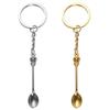 Silver Color Pendant Jewelry Gift Ornaments Trinkets Key Ring Spoon Keychain Metal Key Chain