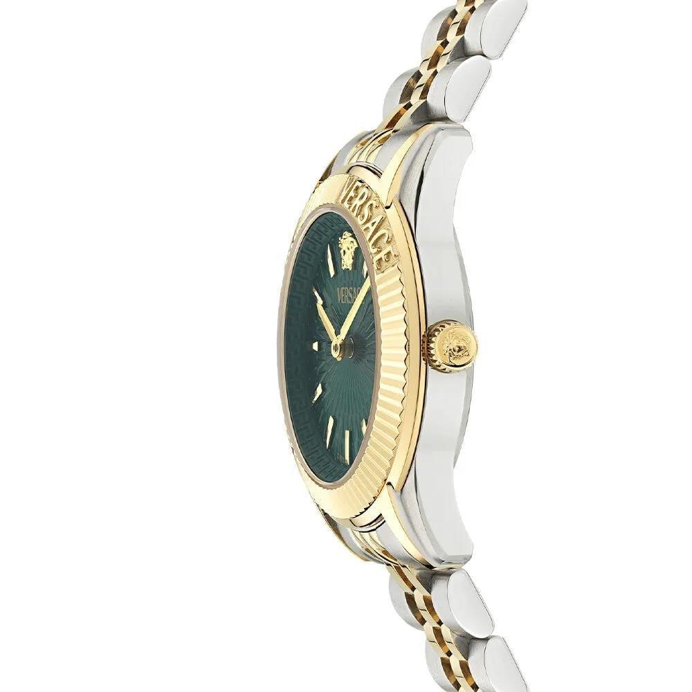 Versace VE9CA0324 Women’s Watch | Green Dial | Two-Tone Stainless Steel | Swiss Made