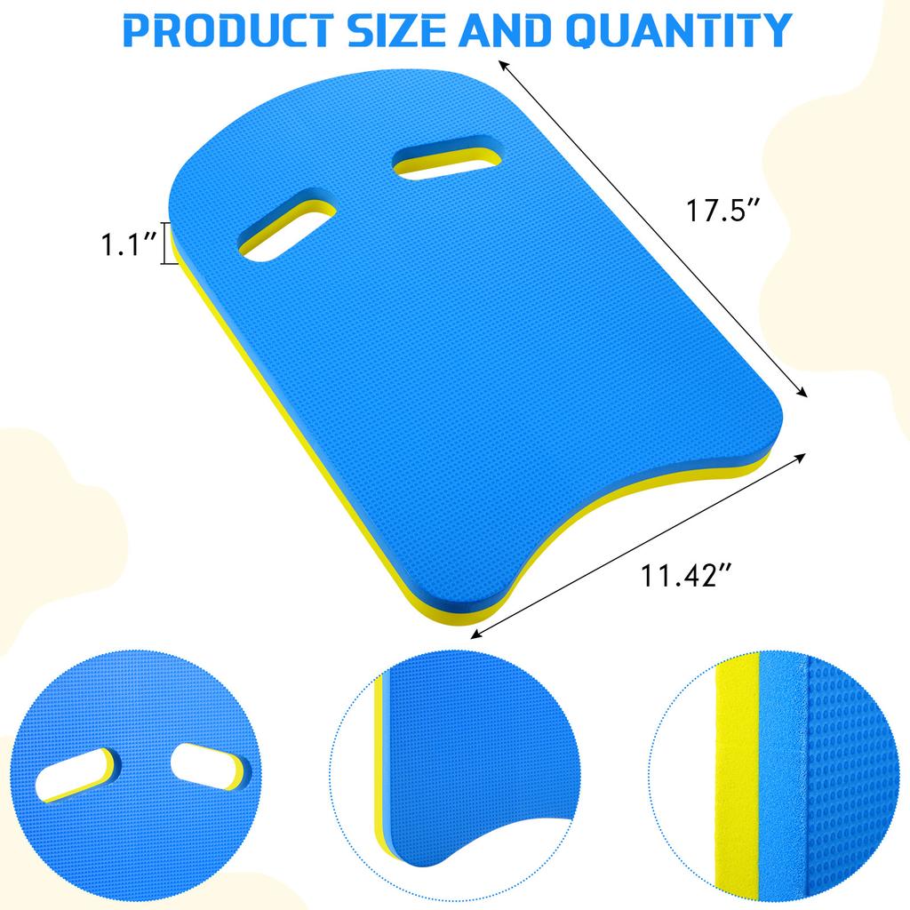 2Pcs Swimming Training Kickboard, U-Shaped Design, Summer Auxiliary Floatation Device, With Integrated Hole Handle, EVA Foam Material, Pool Accessory