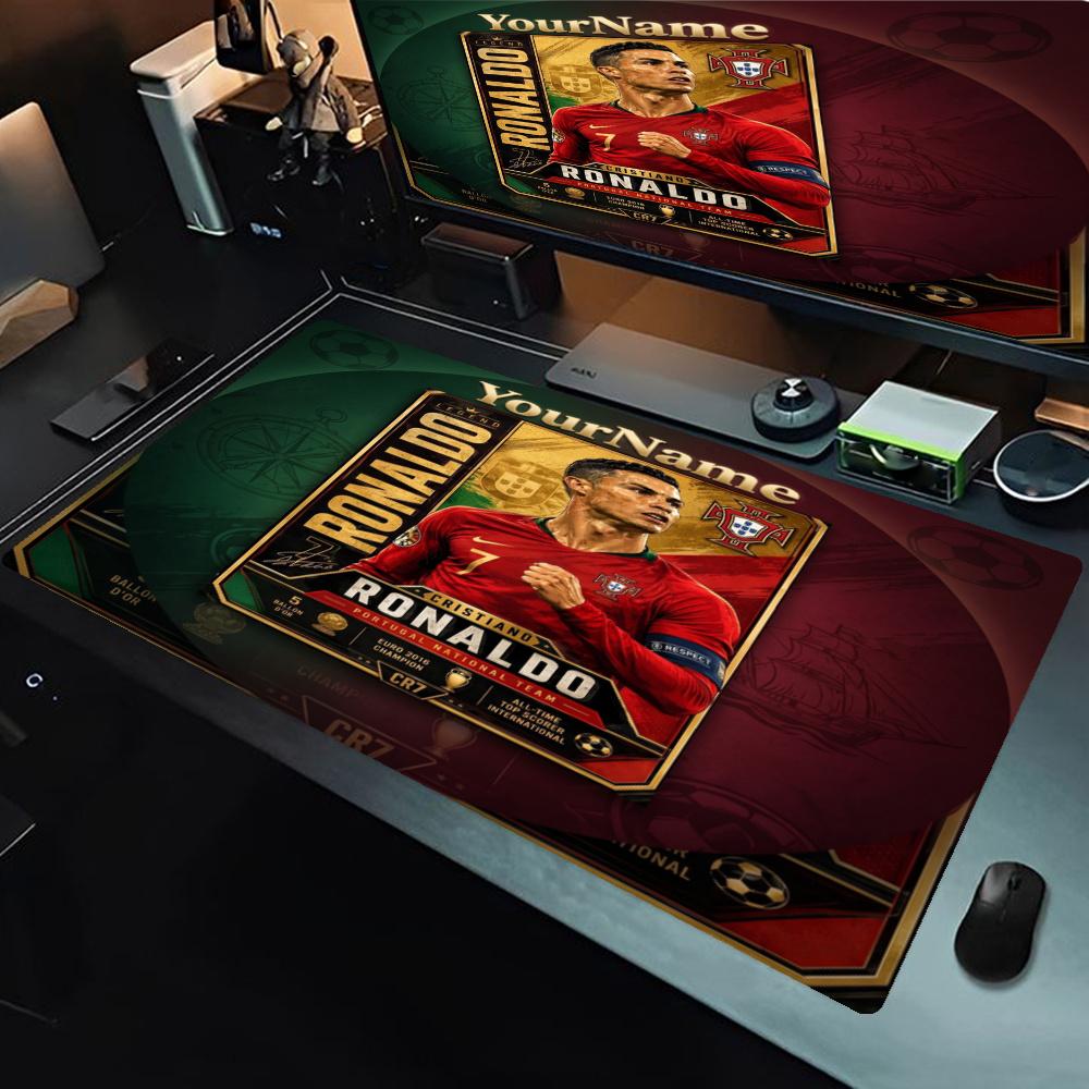 Cristiano Ronaldo Customized Name Mouse Pad Desk Mouse Pad Hd Print Desk Pad Nonslip Rubber Base Perfect For Office Laptop Gaming Setup