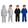 Boys Girls Adaptive Hooded One Piece Jumpsuit Long Sleeve Back Crotch Zip Bodysuit with Pocket for Outdoor Play