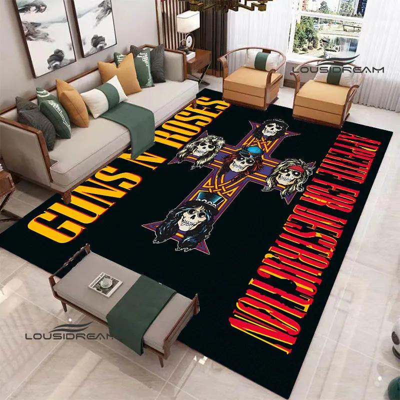 Guns n'roses band retro print carpet fashion home decoration non -slip carpet photography propsmal area rug birthday gift