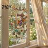 French Country Window Pendant Vintage Sewing Machine Crystal Wind Chime, Acrylic Outdoor Hanging Suncatcher, Unique Garden Chime Colorful Pendants for