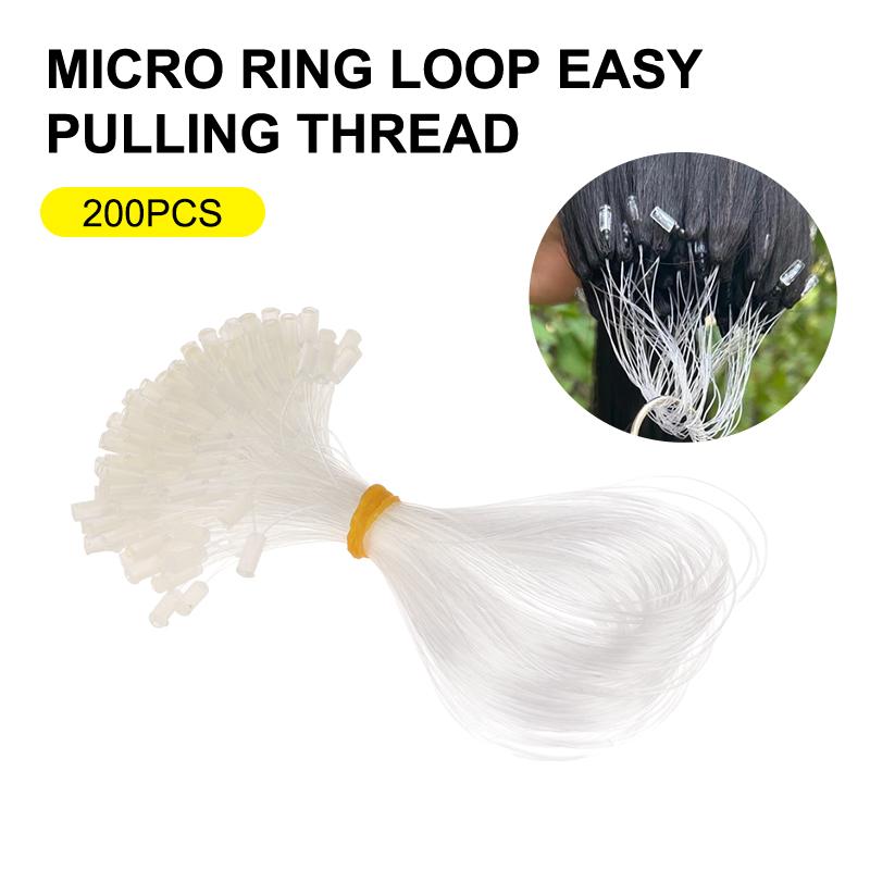 200Pcs Micro Rings Hair Extension Loop Tools Durable Non-Slip Safe for Salon Home DIY Hair Styling Daily Use