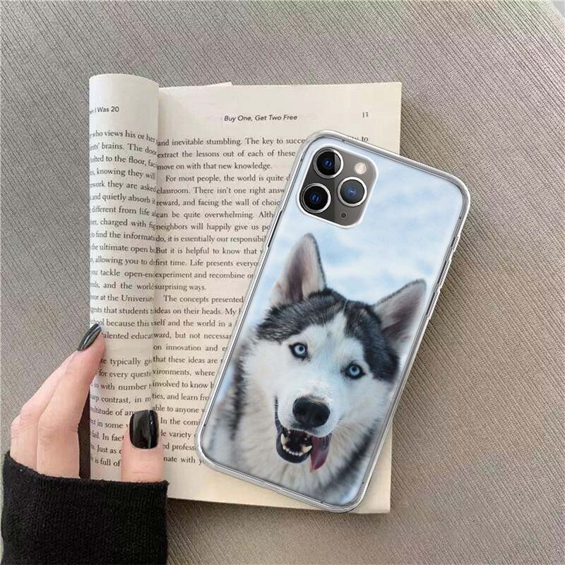 Siberian Husky Sled Dog Phone For Apple Iphone 12 13 Mini 15 Pro Max 11 Pro 14 Plus 16 Pro Max 16E Case Shell Cover Clear TPU P