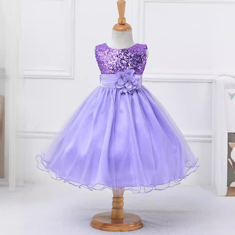 Baby Girl Dress Girl Clothing Flower Sequins Dress For Christmas Halloween Brithday Party Wedding Princess Dress Christmas