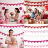5Sets Colorful Bowknot Bunting Ornament Ceiling Hanging Decoration for Mother's Day Valentine's Day Holiday Decoration