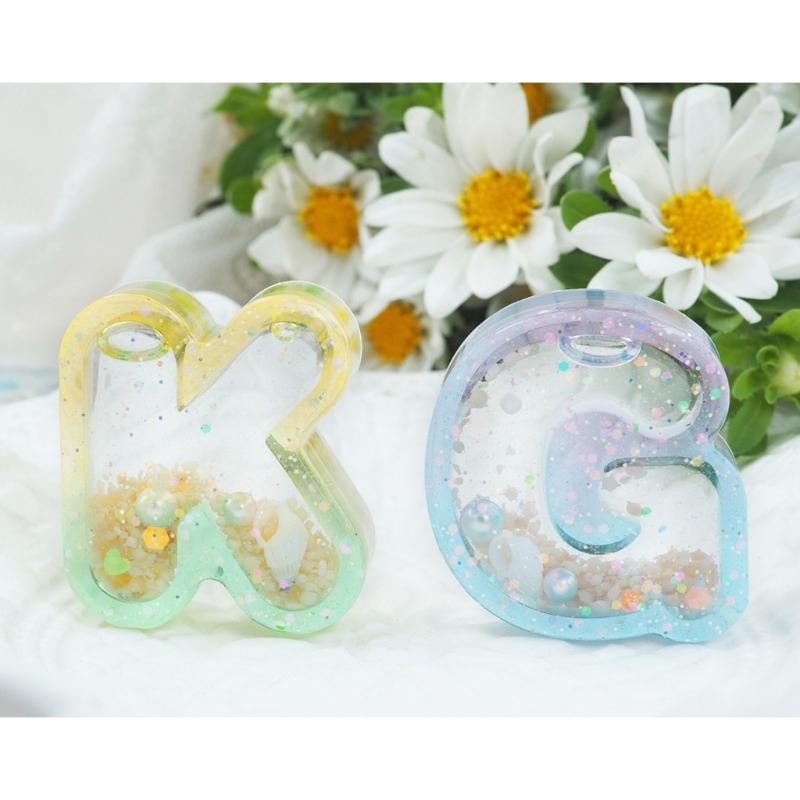 Letter Clay Molds Letter Keychain Moulds Letter Craft Mould Silicone Material Epoxy Resin Mould for DIY Pendant Keychain