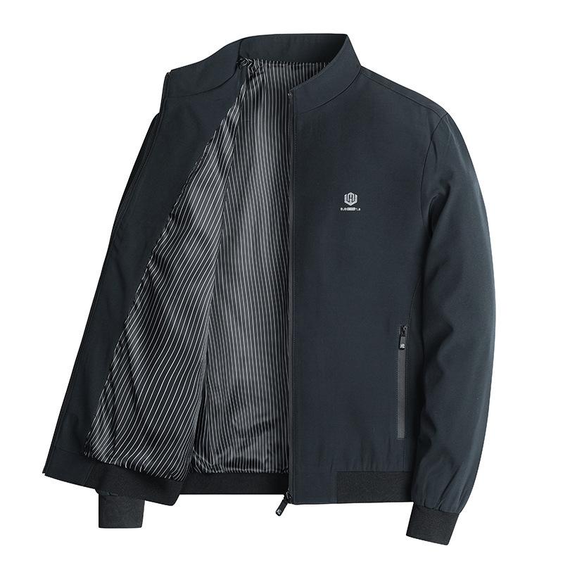 Podzimní bunda Business styl Pánská bunda Jarní a podzimní trend Jednoduchá bunda se stojáčkem