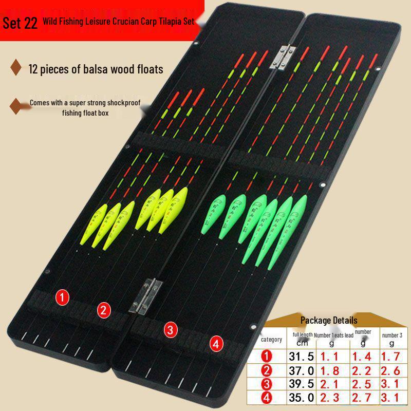 High-Sensitivity Nano Bright Fishing Float Set for Carp & Crucian Carp