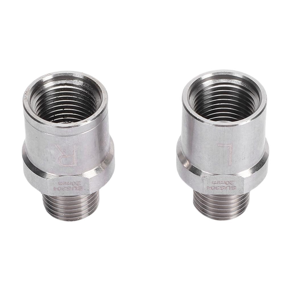 1 Par de Adaptadores de Pedal de Bicicleta Aço Inoxidável Rosca Macho 1 2pol para Rosca Fêmea 9 16pol Extensores de Pedal de Bicicleta para Pedivela