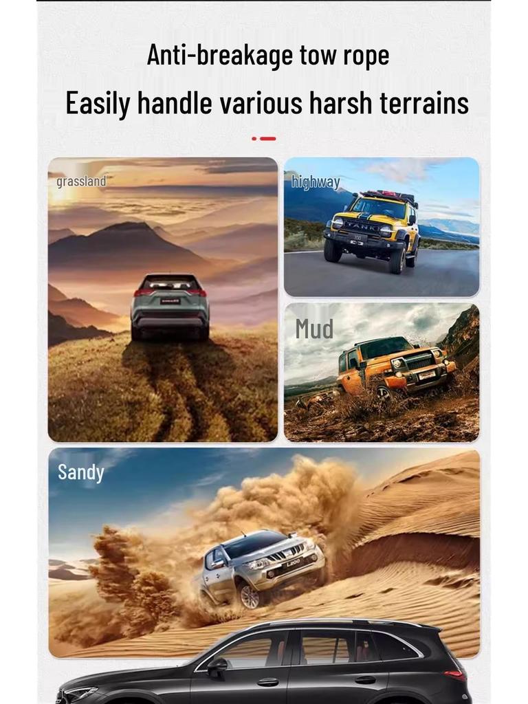 Heavy-Duty Off-Road Tow Rope for SUVs and Trucks