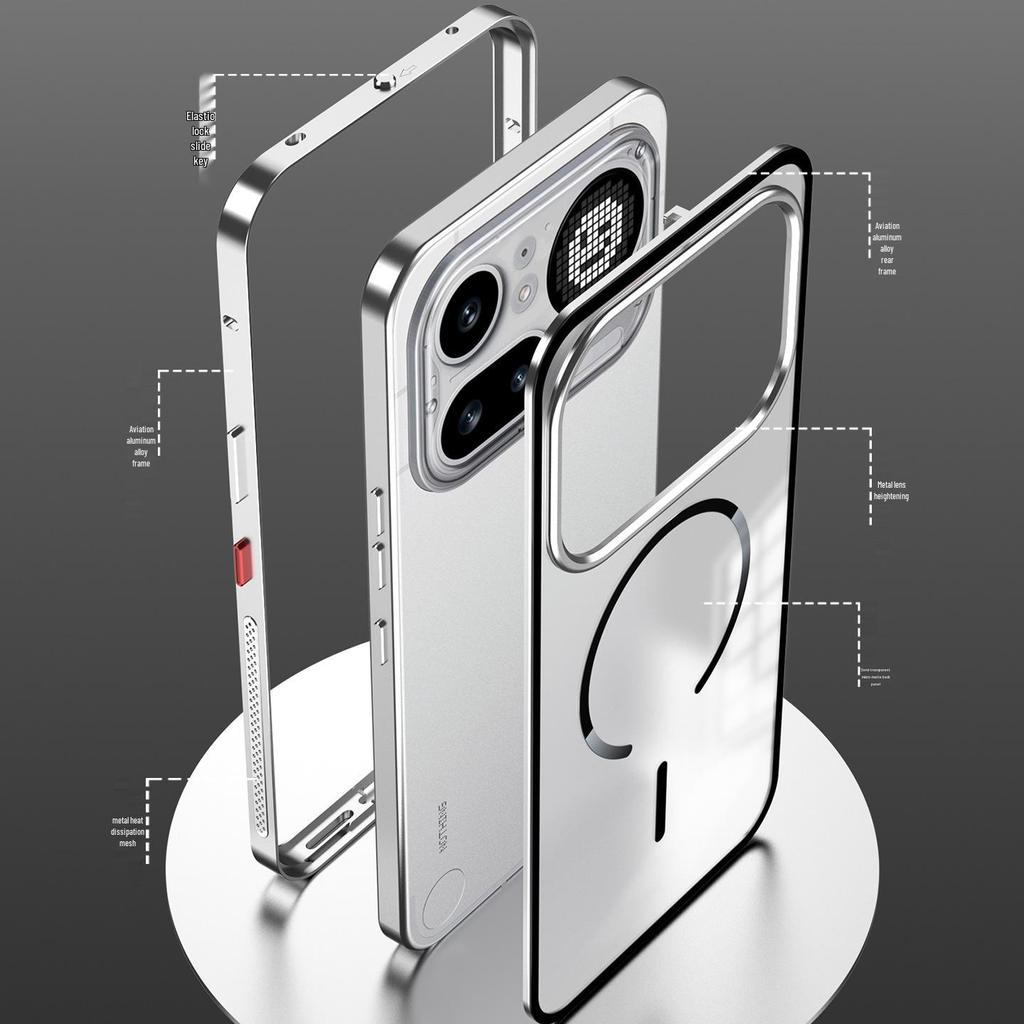 Nothing Phone 4 Pro Magnetic Metal Snap Drop-Proof Frosted Case