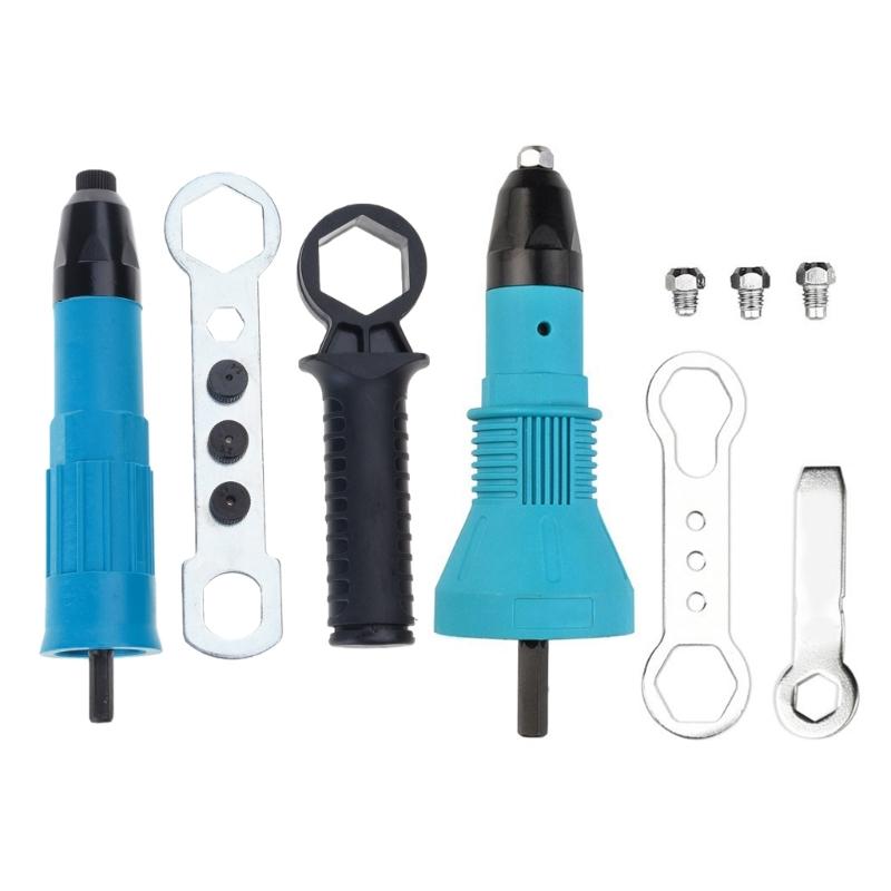 3Pcs Heavy Duty Rivet Guns Conversion Heads Quick Switches Mechanism Rivet Tool Conversion Set For Precisions Work