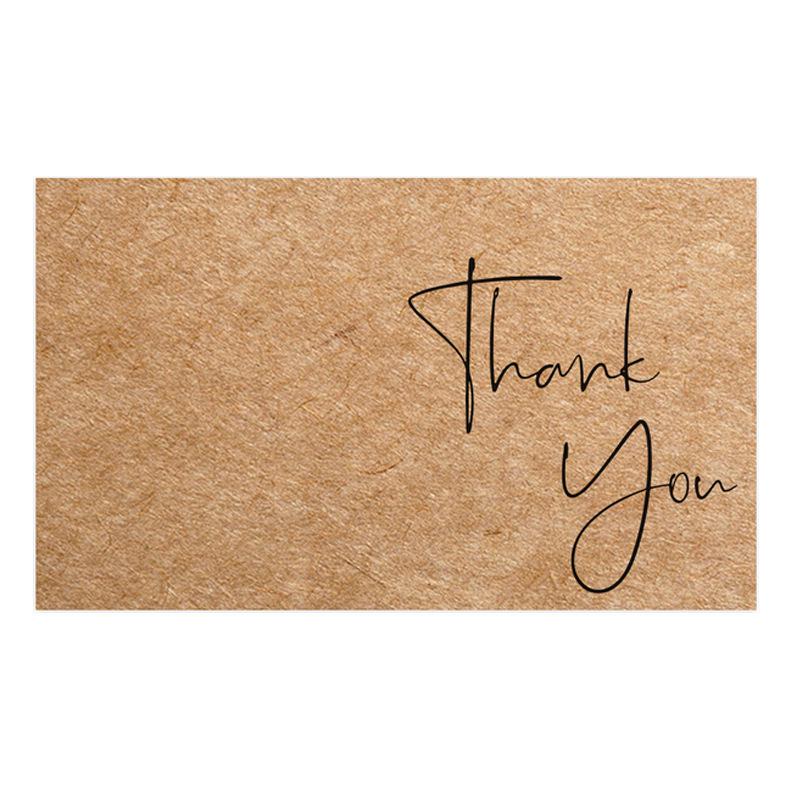 Black Thank You Greeting Cards, 50 Sheets/Pack