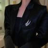 Fashionable Exquisite Feather Brooch Retro Personalized Pin Gorgeous Jewelry Accessories Party Festival Gift Souvenir