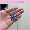 Collier Pendentif Œil Bleu Turc avec Design Lune en Alliage Pour Accessoires de Mode