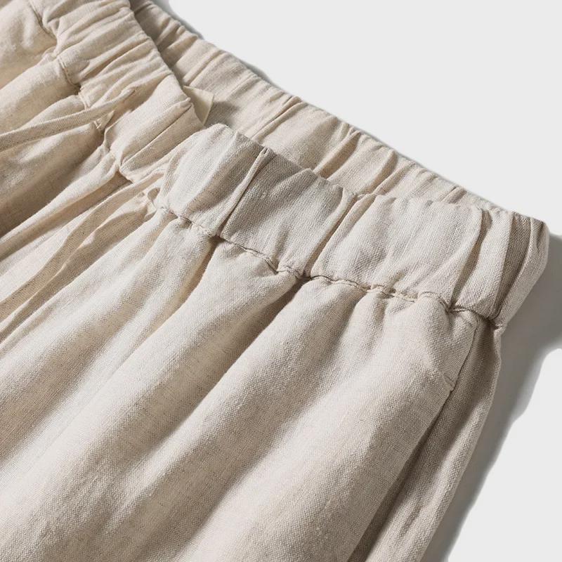 Premium Linen Japanese Loose Straight Casual Cropped Pants - Breathable, Comfortable, and Versatile.