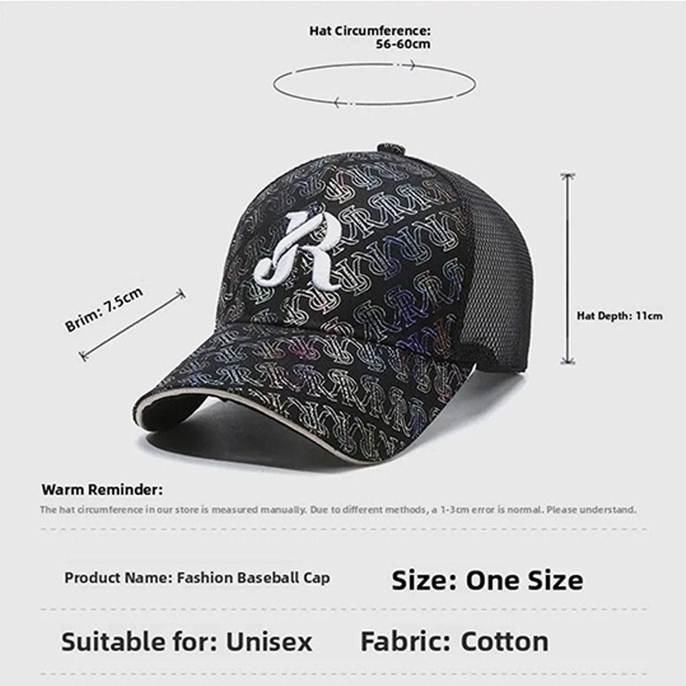 Wide Brim Mesh Baseball Cap Breathable Peaked Cap Unisex Sun Hat Summer