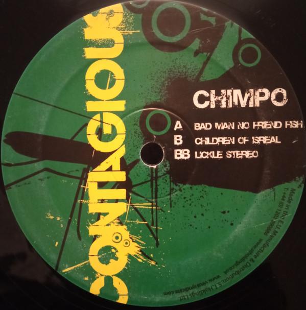 

12inch Record CHIMPO Bad Man No Friend Fish CON019 Contagious Reco 2008 Jamaica Dance Electronica Used
