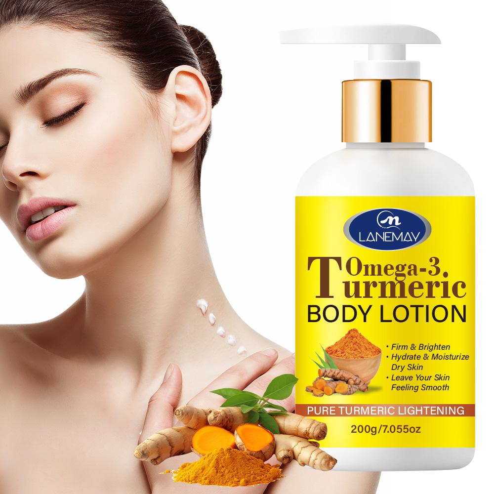 Turmeric + Omega 3 Body Lotion-Firm And Brighten Skin-Hydrate And Moisturize Dry Skin-Suitable For All Skin Types, 200g