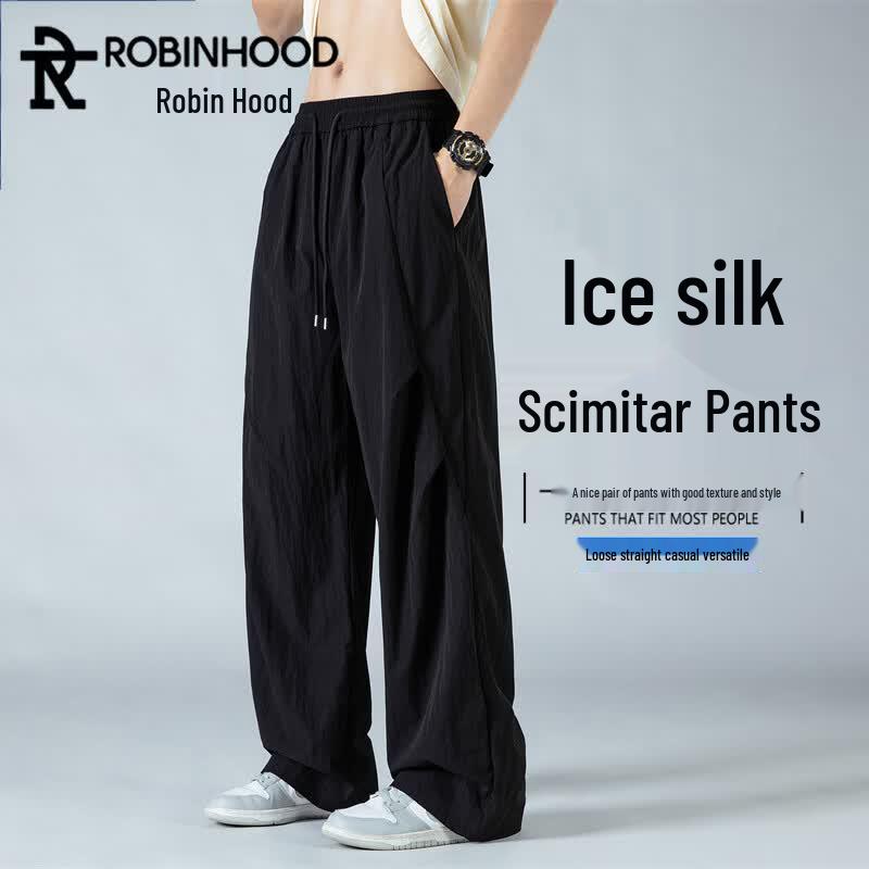 ROBINHOOD Men s Summer Ice-Feel Breathable Straight-Leg Casual Pants L