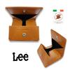 Lee Colors Luxury Italian Leather Coin Real Leather [8 Available] Box-Shaped Case, (0520512) (Navy)
