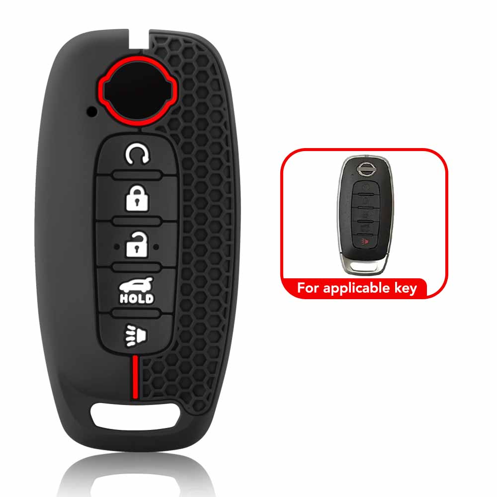 

Силиконовый чехол для автомобильного ключа для Nissan X-trail T33 Kicks Qashqai J12 Juke Teana Altima Ariya брелок аксессуары серый