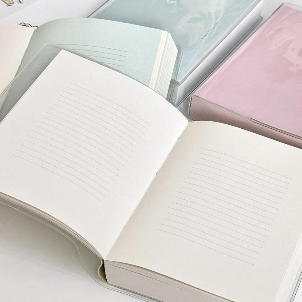 Paper A6 Notebook Transparent Cover Journal Handbook Ins Student Notepad  Office School Supplies