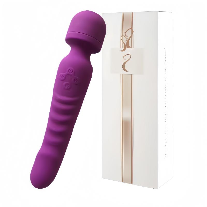 Magic Wand Vibrator Heated Dildo Body Massager 7 Speed Dual Vibration Clitoral G-spot Stimulator Female Masturbation Massager