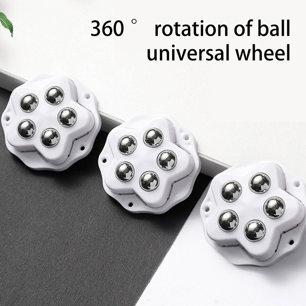4Pcs Appliance Rollers Self Adhesive Casters Wheel Sticky Swivels Pulley Universals Wheel Small Appliance Slider