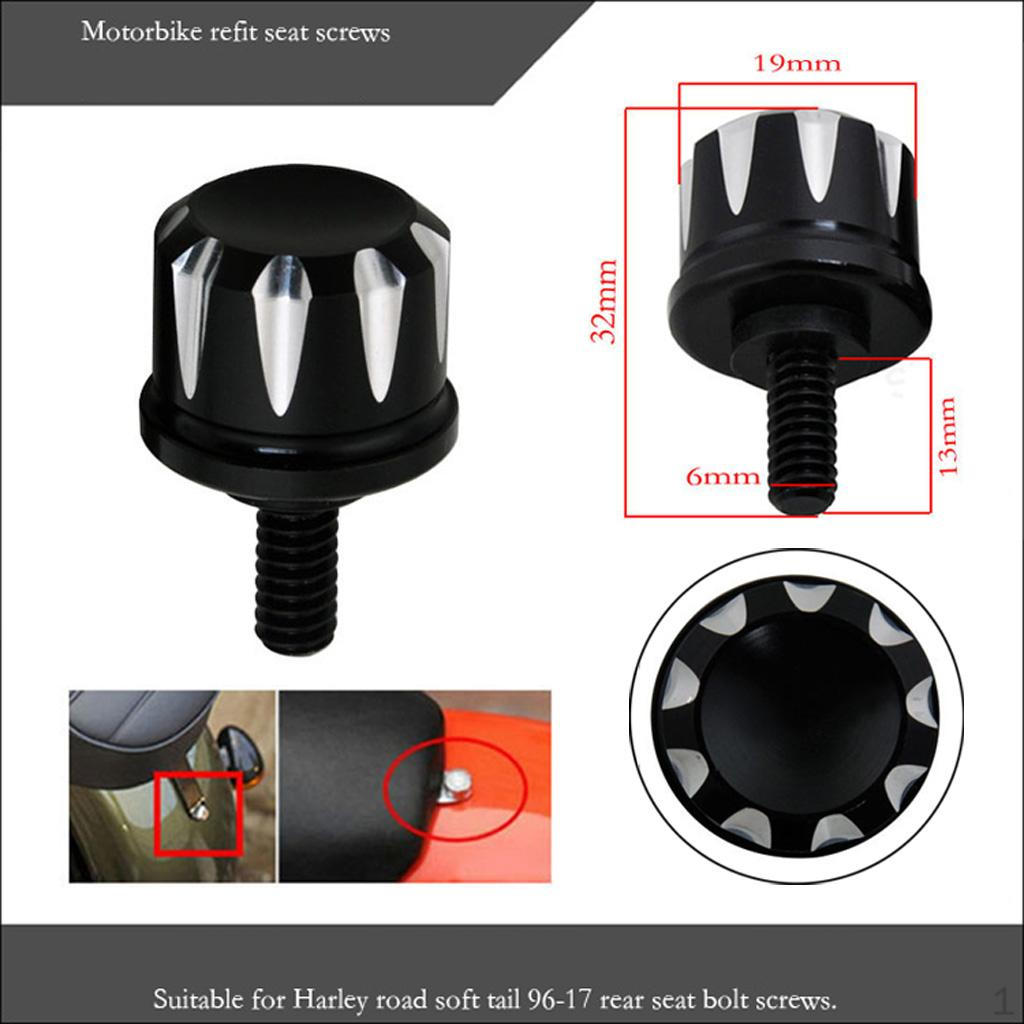 Seat Bolt Screw Knurled Seats Cover Bolts Aluminum for 1997-2017