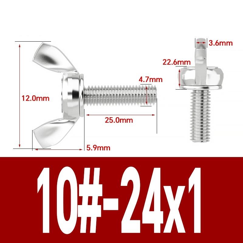 BSW / UNC 10#-24 1/4-20 Acciaio Inossidabile 304 A2 Viti Serrabili a Mano Bulloni a Farfalla Vite a Molla Regolabile