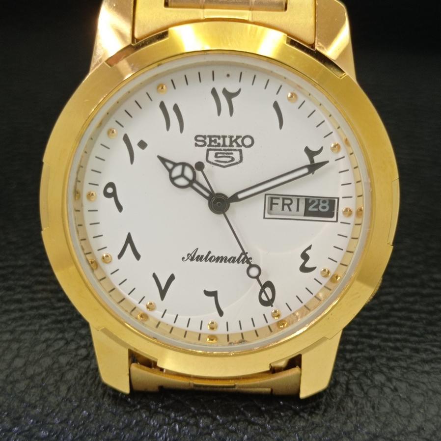 MĘSKI ODNOWIONY SEIKO 5 JAPAN 6309A AUTOMATYCZNY ARABSKI BIAŁA TARCZA ZEGAREK a426405-2