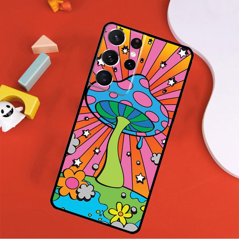 Hippie Mushroom Frog Shrooms Phone Case For Samsung Galaxy S25 Ultra S9 S10 S20 FE S21 S22 S23 S24 Plus S24 Ultra Cover