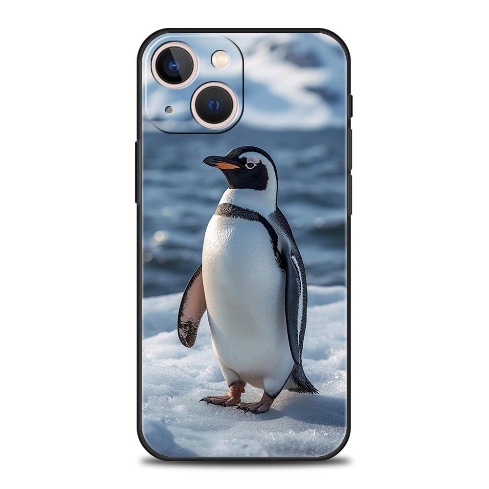 Penguin Kawaii Cute Phone Case For iPhone 17 Air 16 Plus 13 15 14 12 11 Pro MAX 7 8 SE Soft TPU Shockproof Cover Funda