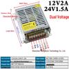 Dual-Output Voltage Switching Power Supply: 5V/12V/24V, 60W/120W/200W