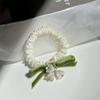 Convallaria Majalis Elastic Rubber Band Women Bow Hair Loop Korean Hair Accessory Flower Head Rope