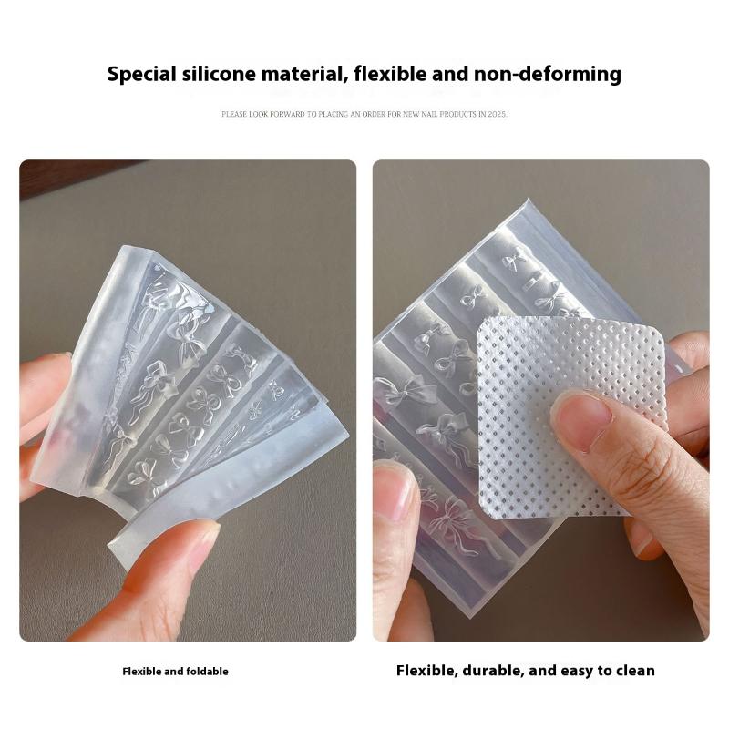 Kreskówkowy Królik Kokarda Silikonowa Forma do Paznokci Forma do Paznokci Stempel Reliefowy Akcesoria do Dekoracji Paznokci Forma do Paznokci DIY Narzędzia do Manicure